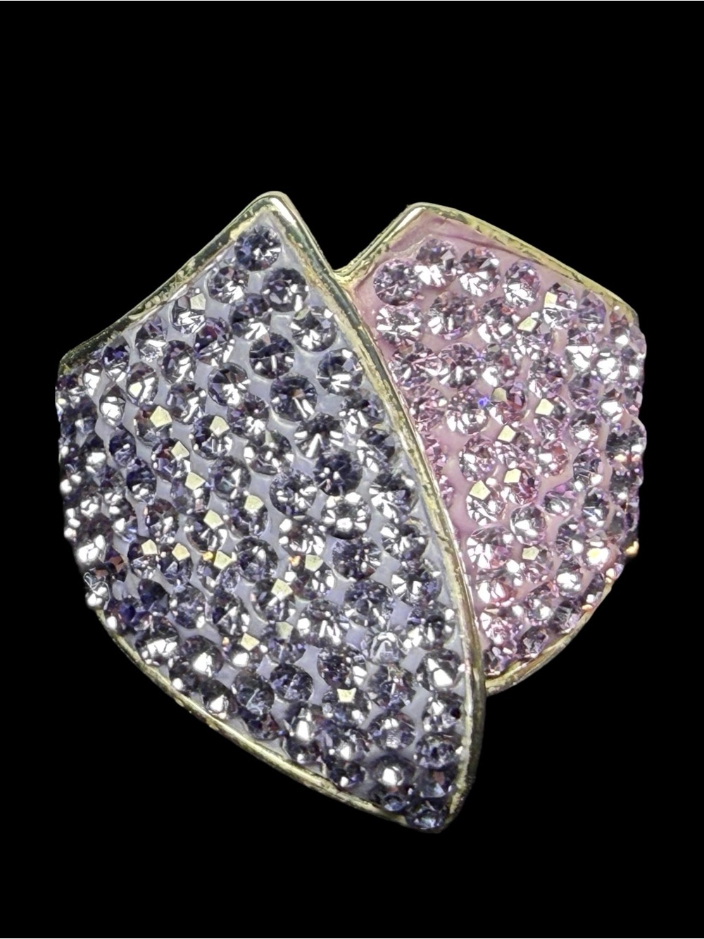 Crystal Pavé Ring  - Pink & Lavender-7.2’
